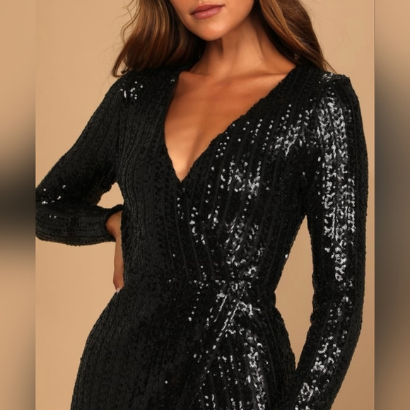 Lulu's Love Lasts Forever Sequin Maxi Dress Size Medium - Picture 4 of 12